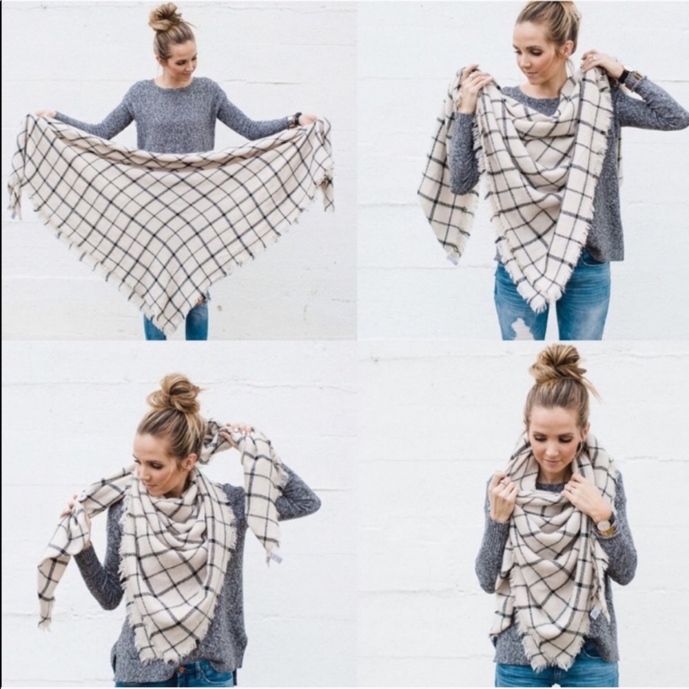 Plaid Blanket Scarf - Picture 6 of 6